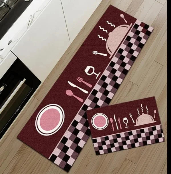 Antislip Mats Pack Of 2pcs (random Design)size 40*120 & 40*60cm