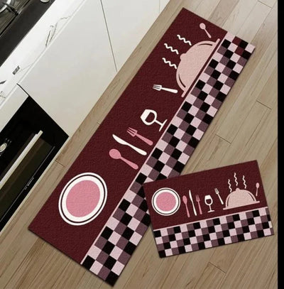 Antislip Mats Pack Of 2pcs (random Design)size 40*120 & 40*60cm